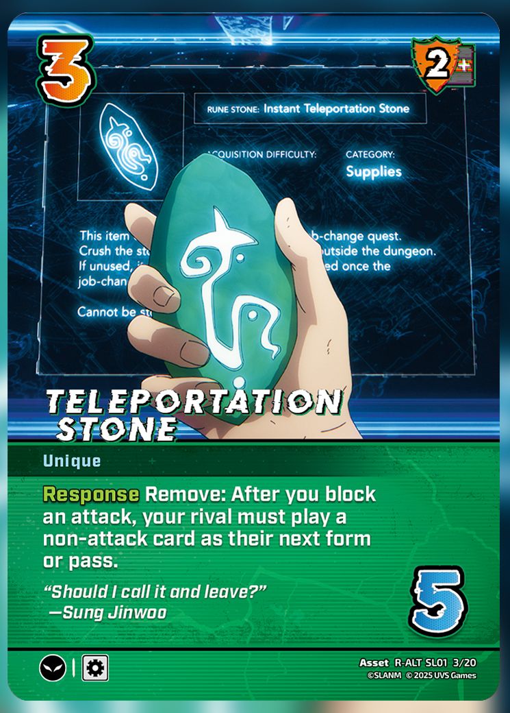 Teleportation Stone UniVersus Card.