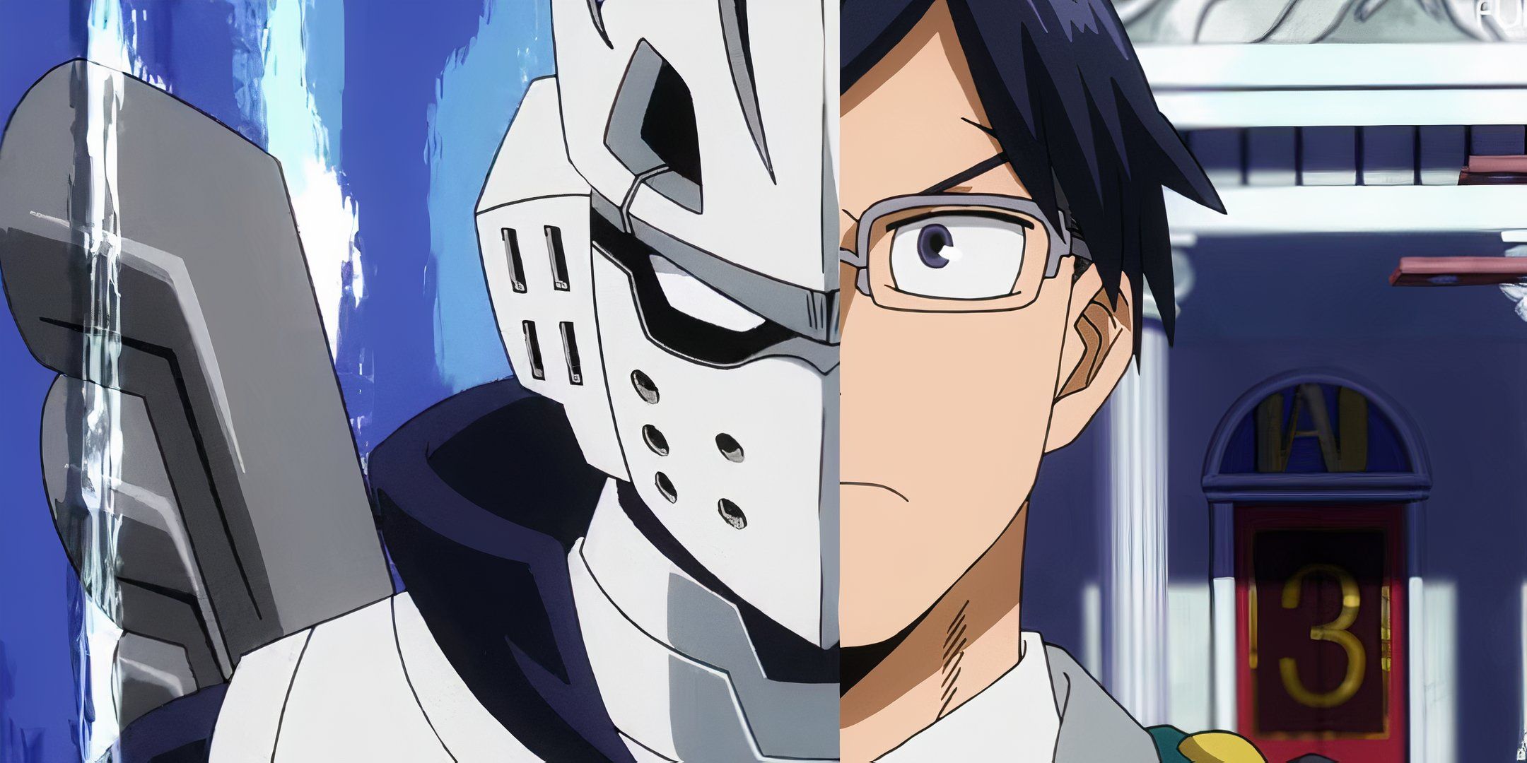 Tenya Iida the hero on the left, the student on the right.