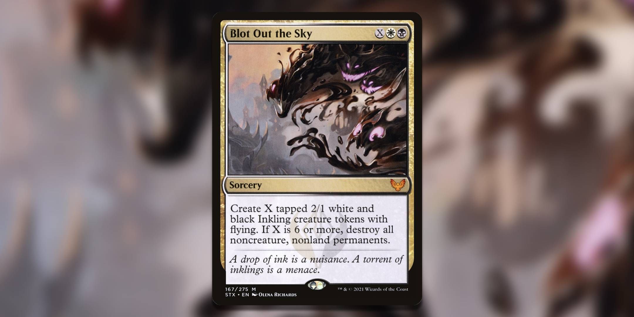 The Magic The Gathering card Blot Out The Sky by Olena Richards.