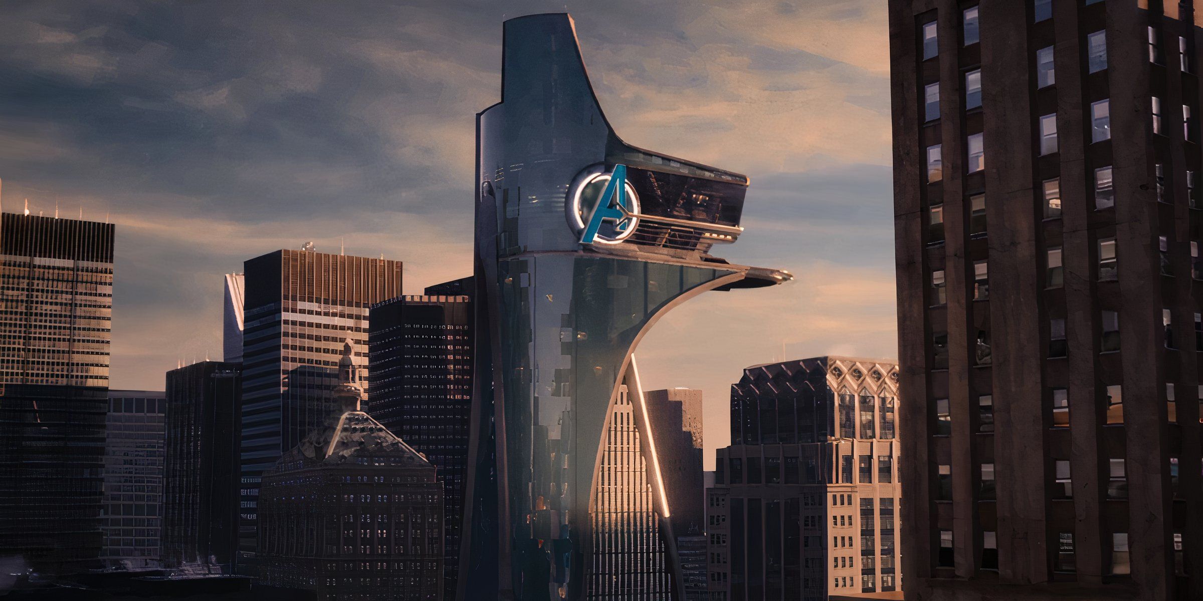 برج انتقام جویان در شهر نیویورک در فیلم Marvel's Avengers: Age Of Ultron.