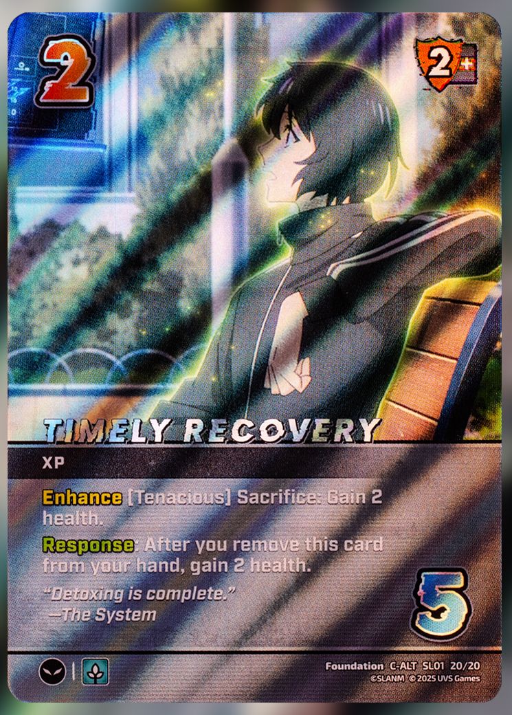 Timely Recovery foil UniVersus Card.