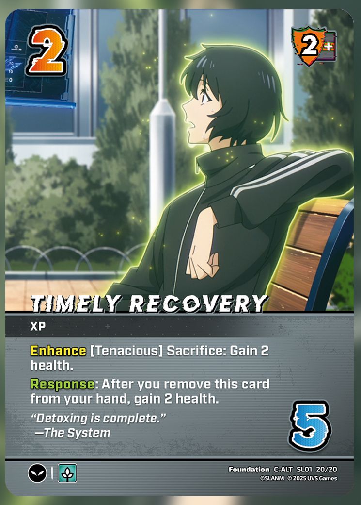 Timely Recovery UniVersus Card.