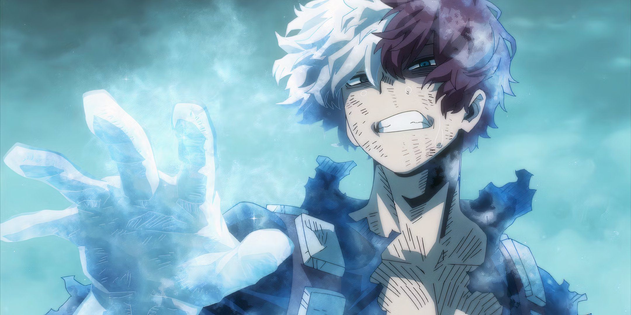 Todoroki injured during battle.