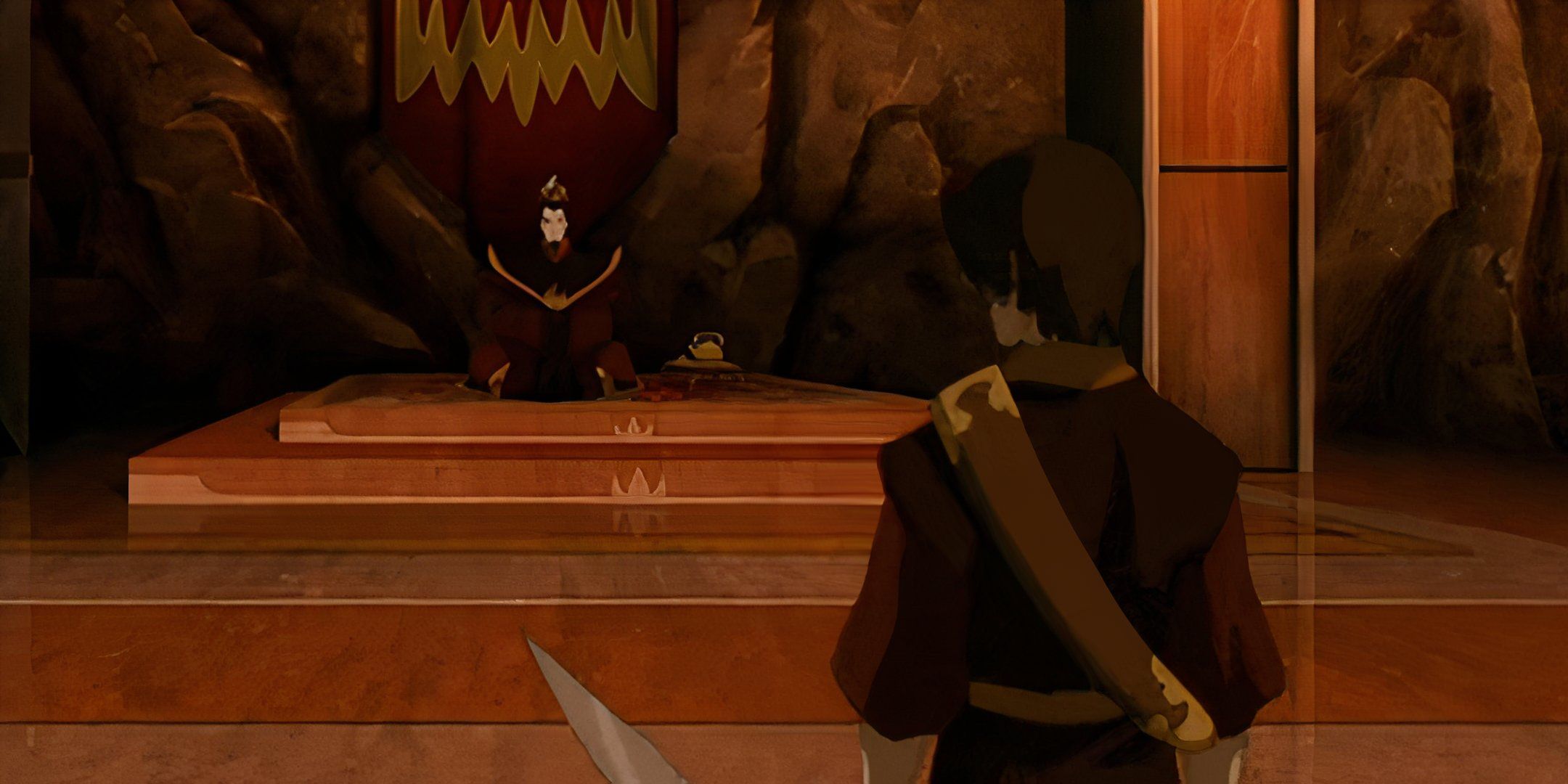 Zuko confronts Ozai in The Day of Black Sun in Avatar the Last Airbender.