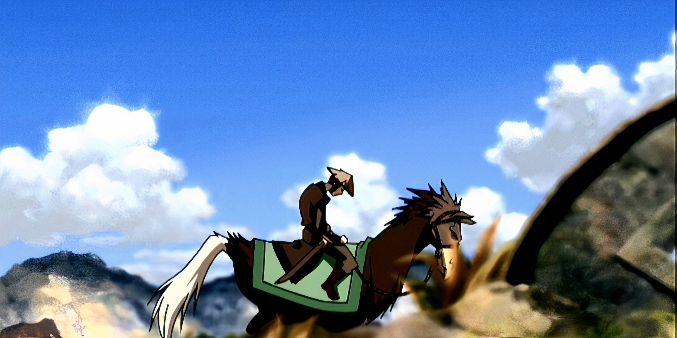 Zuko alone in exile in the Earth Kingdom from Avatar the last Airbender.