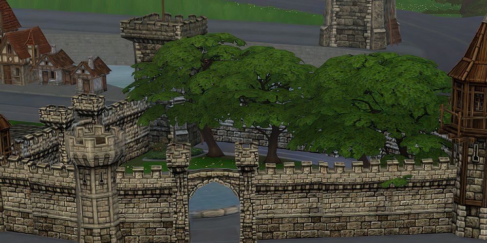 اسکرین شات از محتوای Simsverses' Walls & Towers برای The Sims 4.