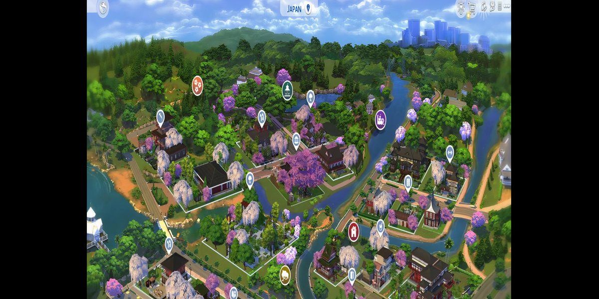 اسکرین شات دنیای ژاپن ماریا جسوس برای The Sims 4.