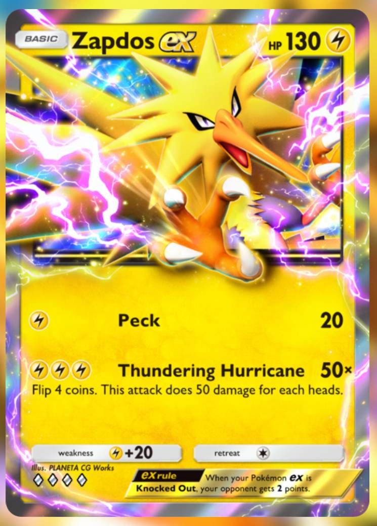 Zapdos ex, from Genetic Apex.