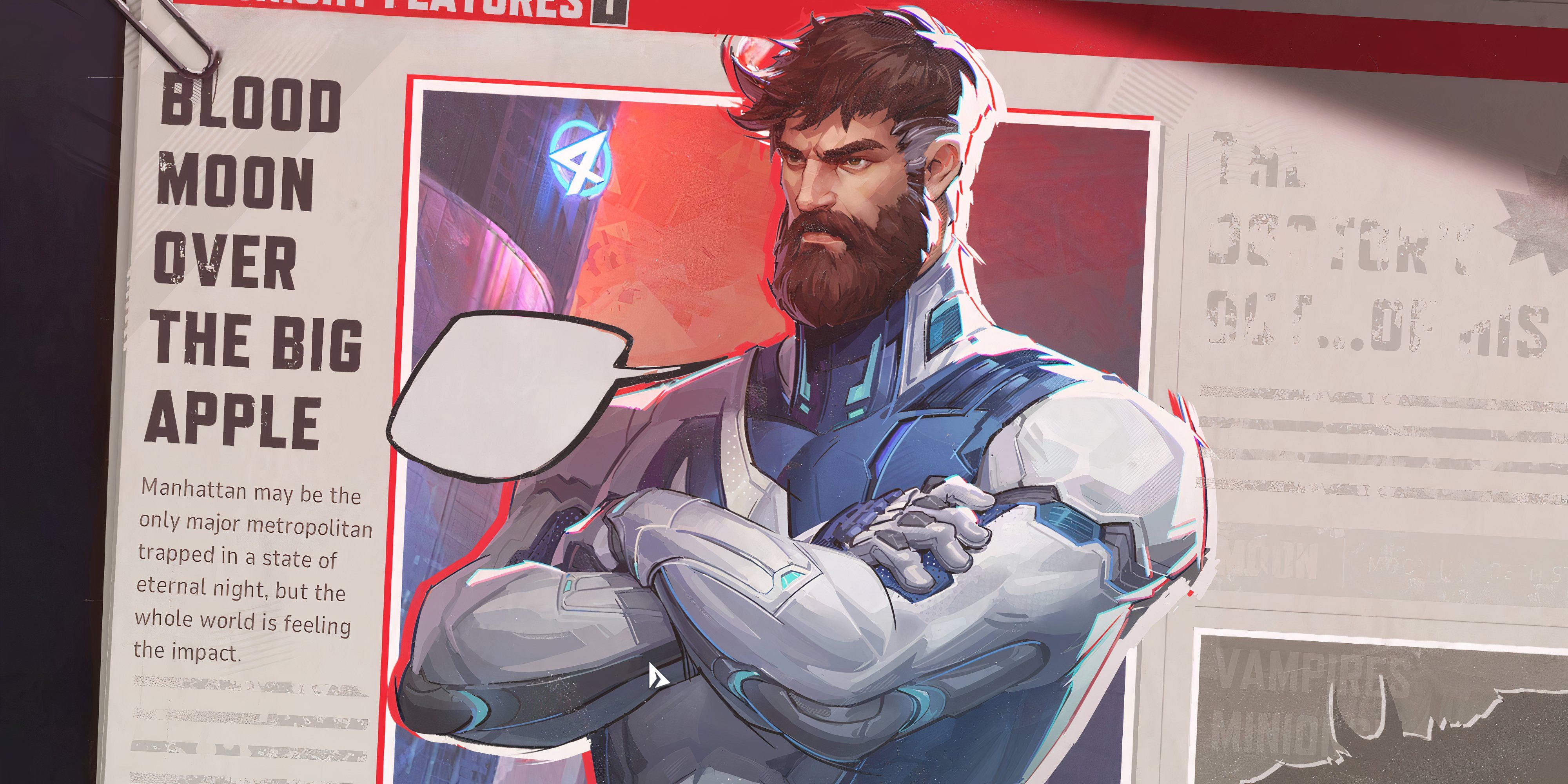 A picture of Mr Fantastic on a new paper and the Midnight Features event - Marvel Rivals