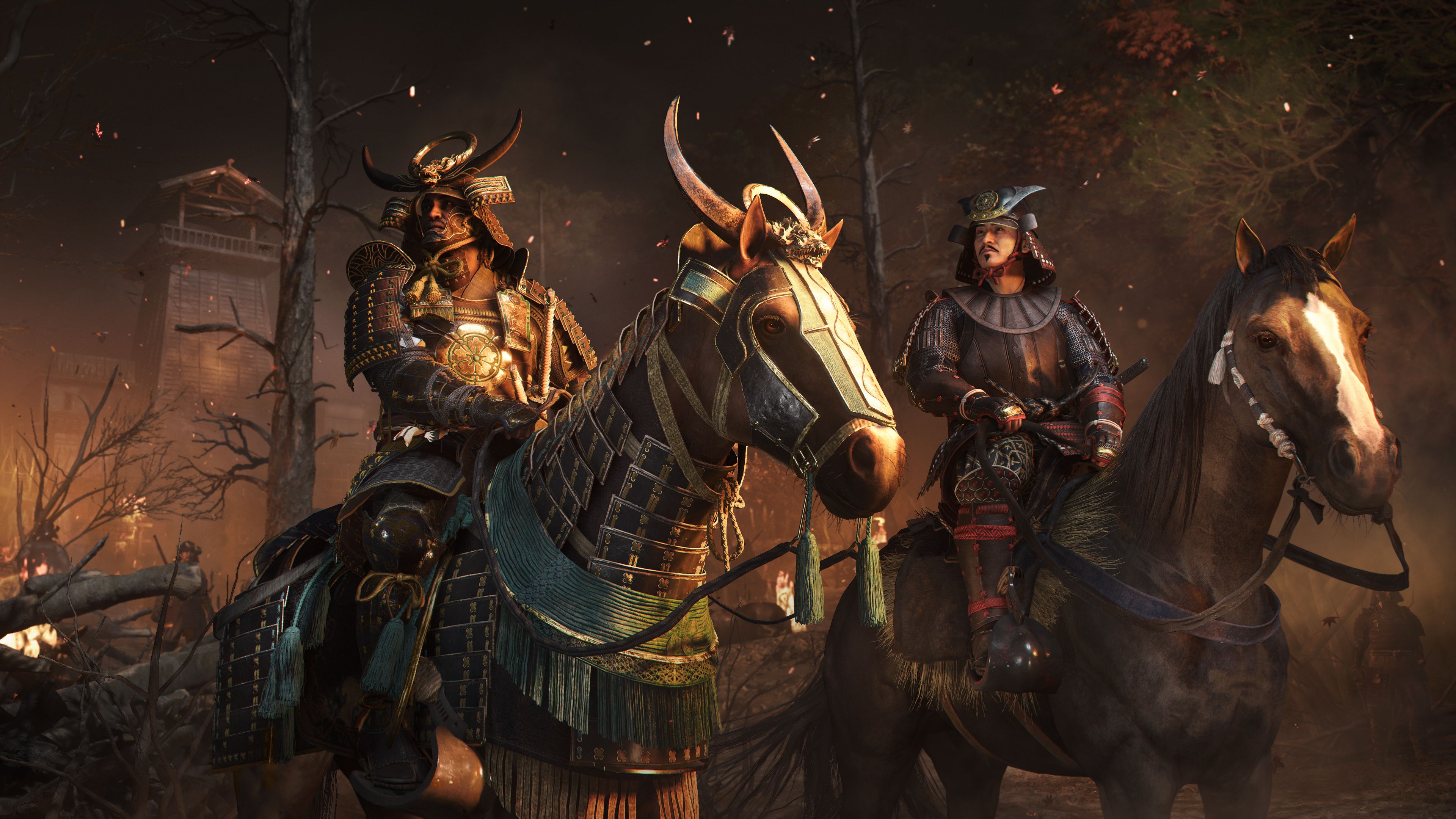 Yasuke and Nobunaga prepare to storm a fort in Assassin's Creed Shadows. 