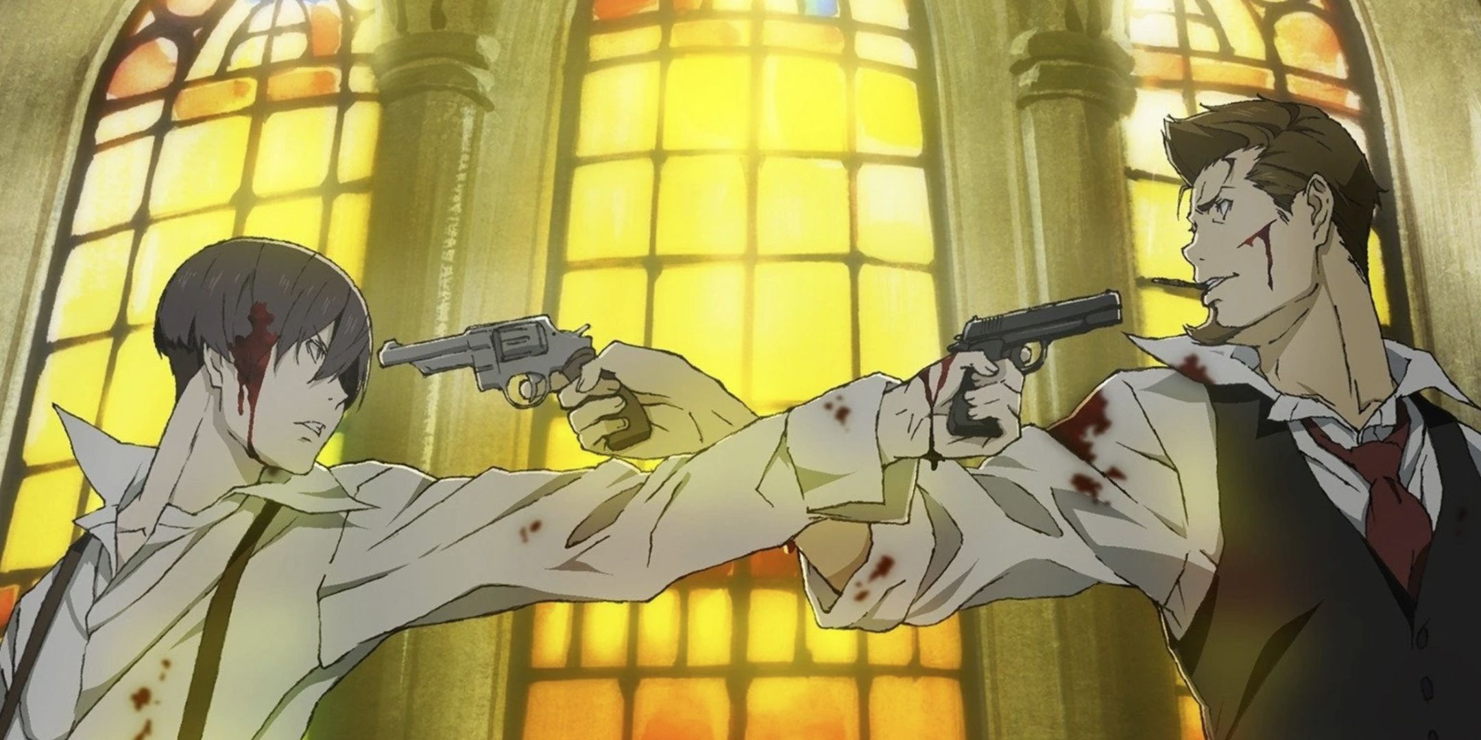 Angelo and Nero pinting guns at each other from 91 days.