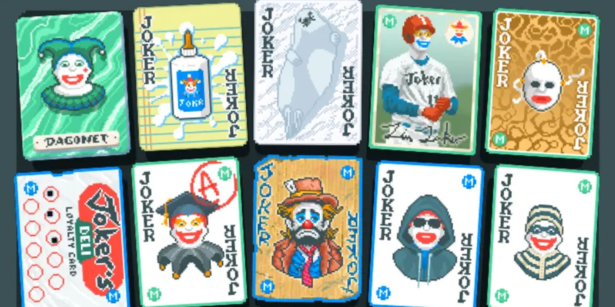 A selection of modded Jokers in Balatro.