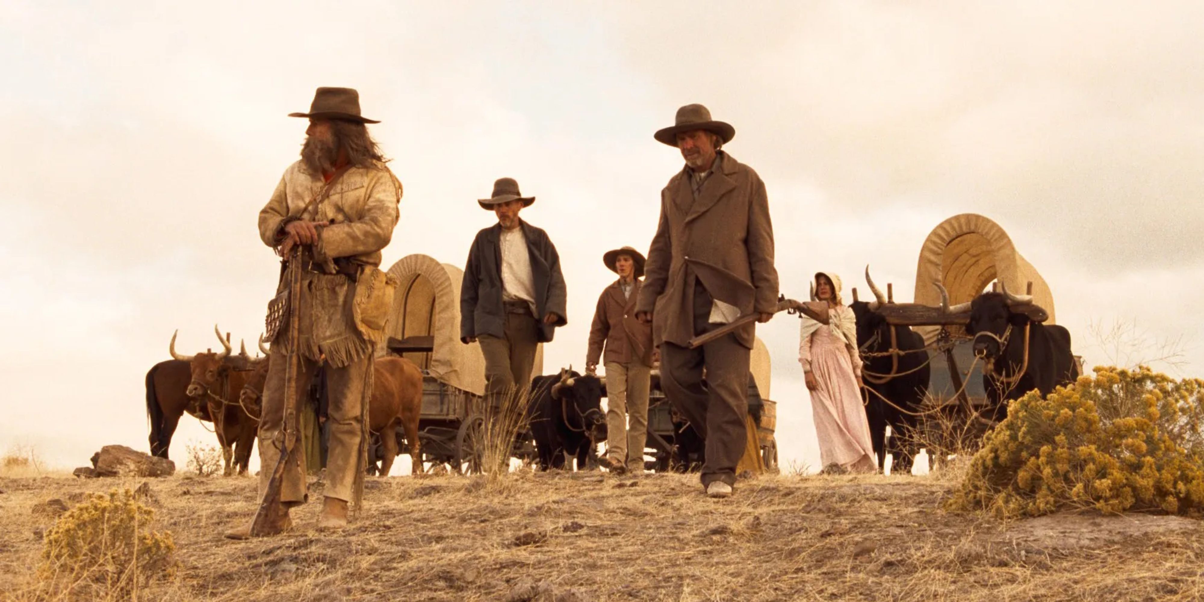 Characters walking over the horizon in Meek&rsquo;s Cutoff