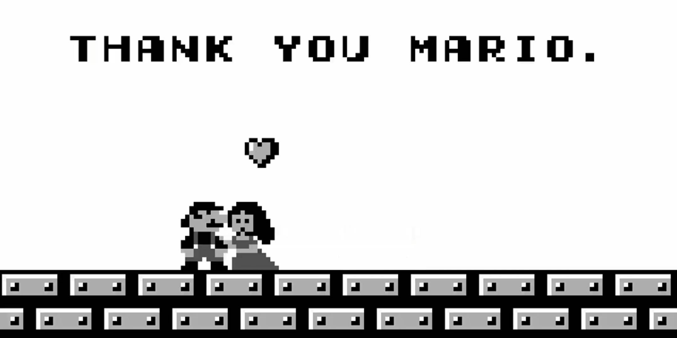 Daisy thanking Mario for rescuing her in Super Mario Land.