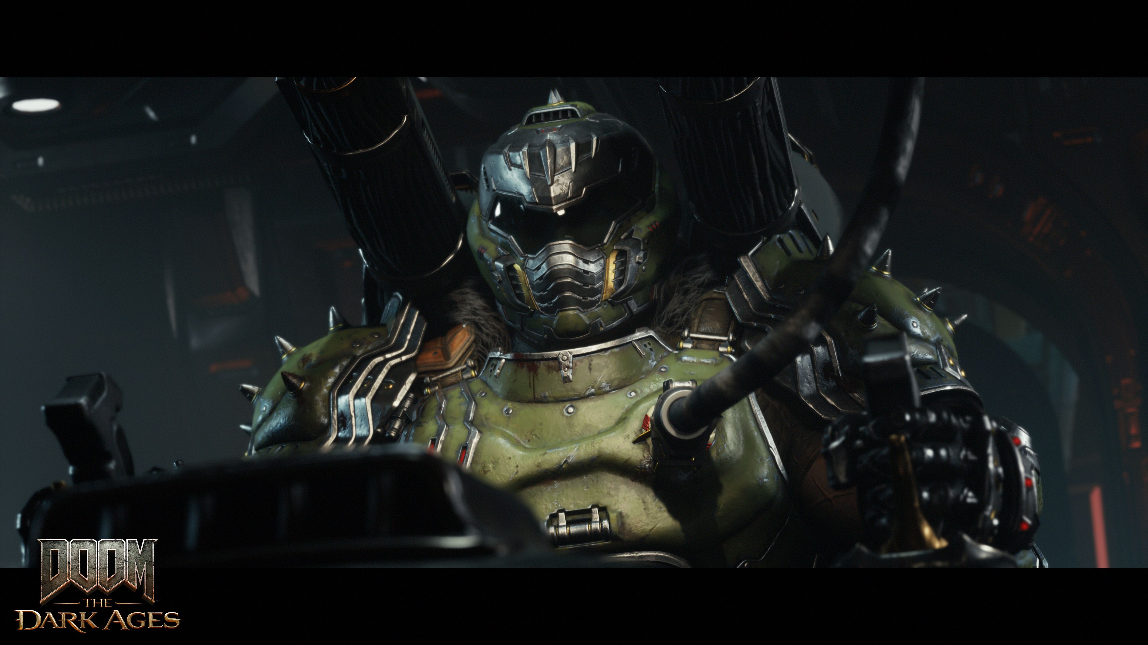 Doom Slayer در داخل ماشین اطلس.