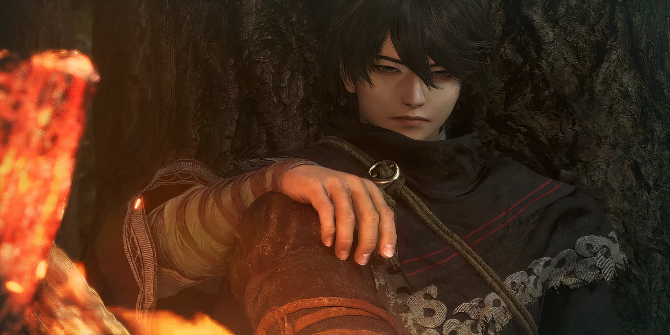 DYNASTY WARRIORS_ ORIGINS protagonist sat by a tree