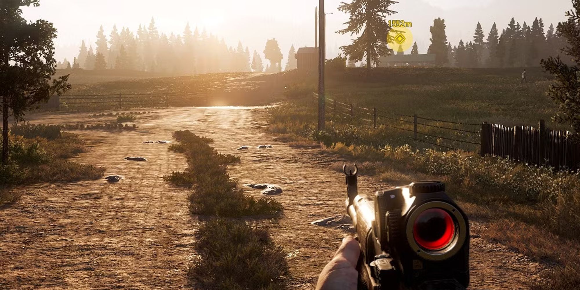 Armed and on the road in Far Cry 5.