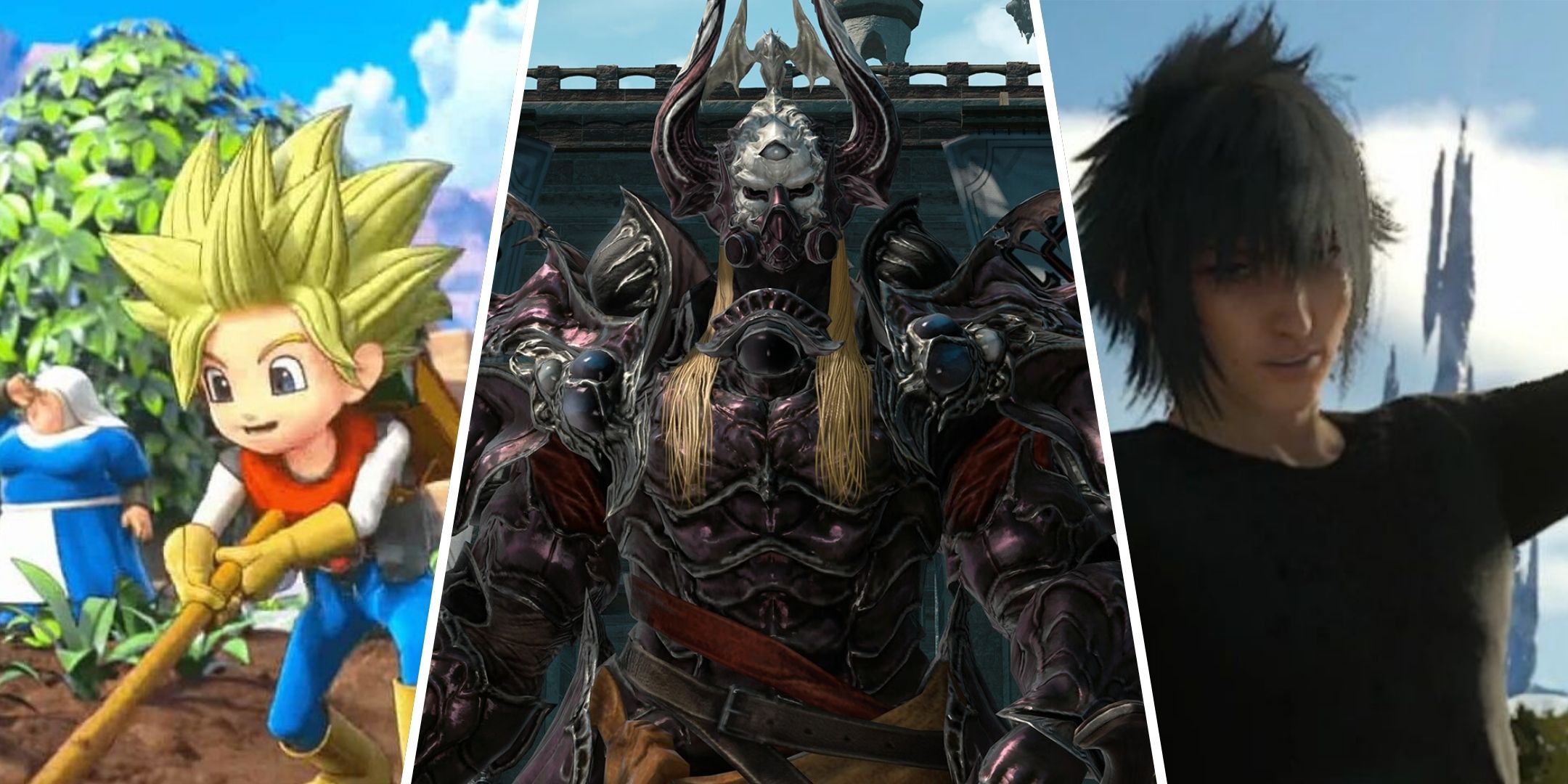 Dragon QuiLders 2, Final Fantasy 14, and Fantasy 15, contains the screenshot.
