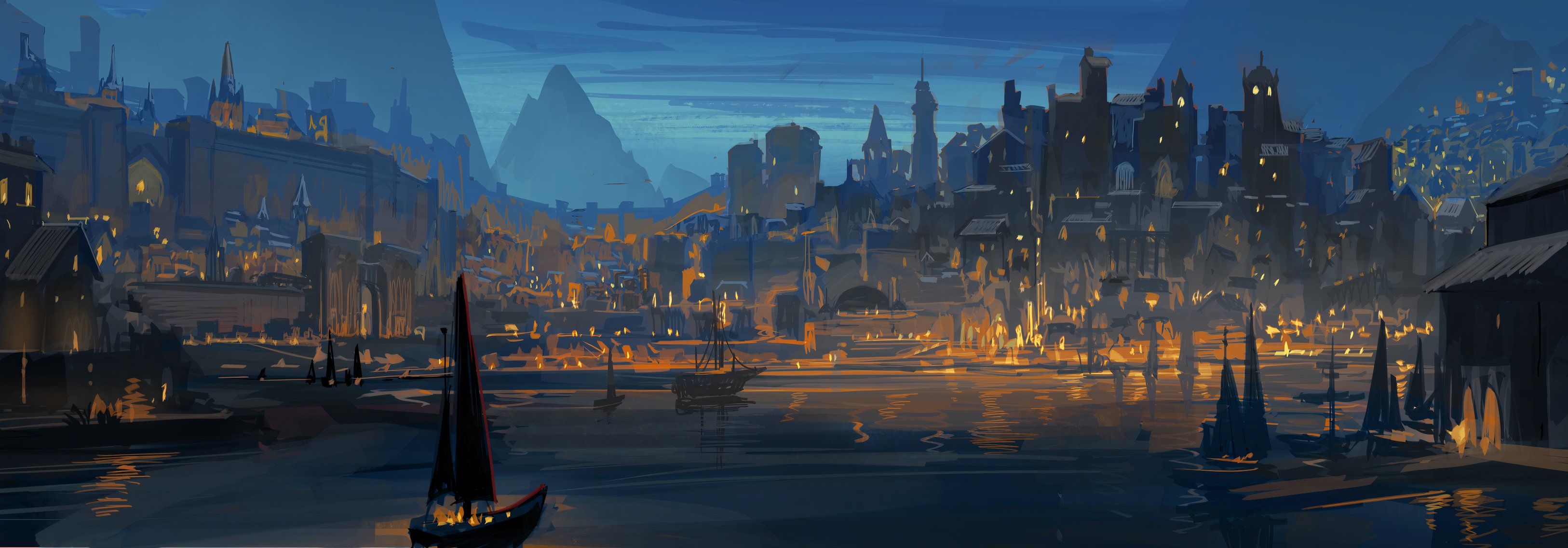 Dungeons &amp; Dragons Forgotten Realms Concept Art of Baldur&rsquo;s Gate by Maihope.