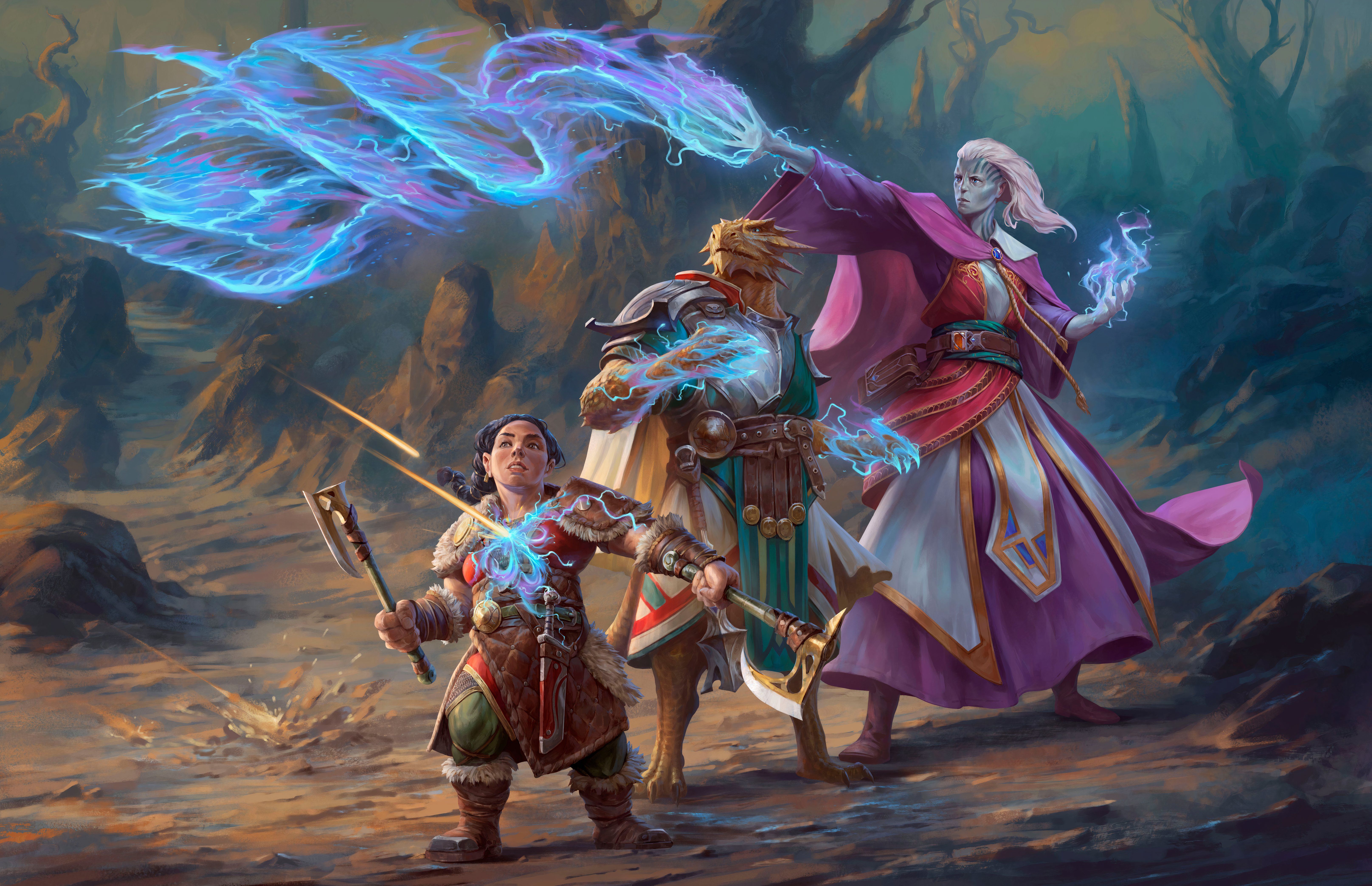 Dungesons &amp; Dragons Forgotten Realms Spellfire Powers Lineup by Taras Susak.