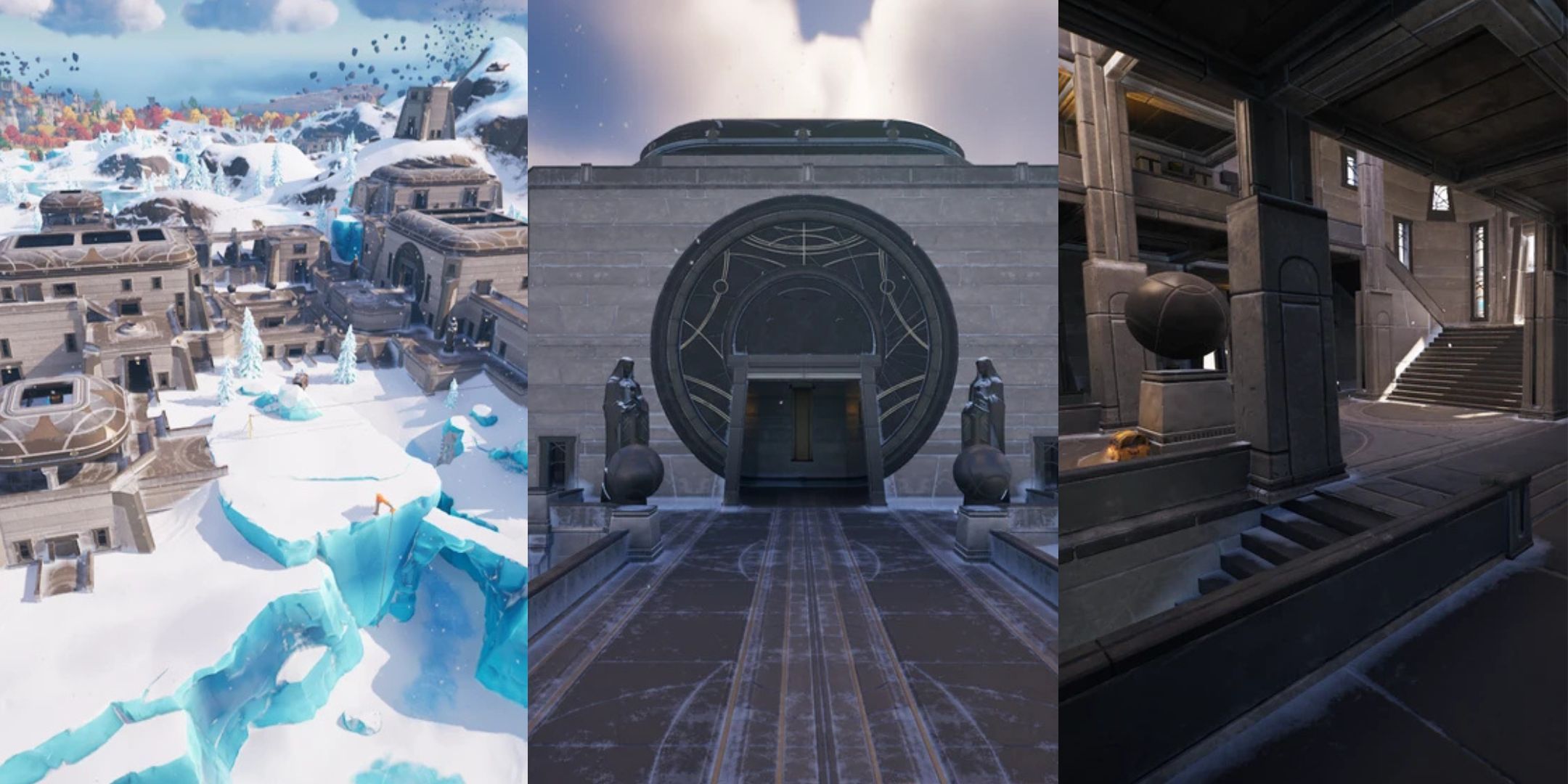 Screenshots of Fortnite&rsquo;s Brutal Bastion POI.