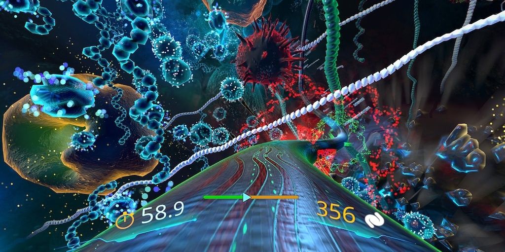 Incell VR: The cellular structure of the racetrack that stretches into amazing forms.