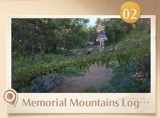 Infinity Nikki Expedition Handbook Photos Wishfield 2 Memorial Mountains log bridge.