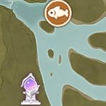 Infinity Nikki Wishing Woods Palettetail map location by the Shoal Slope.