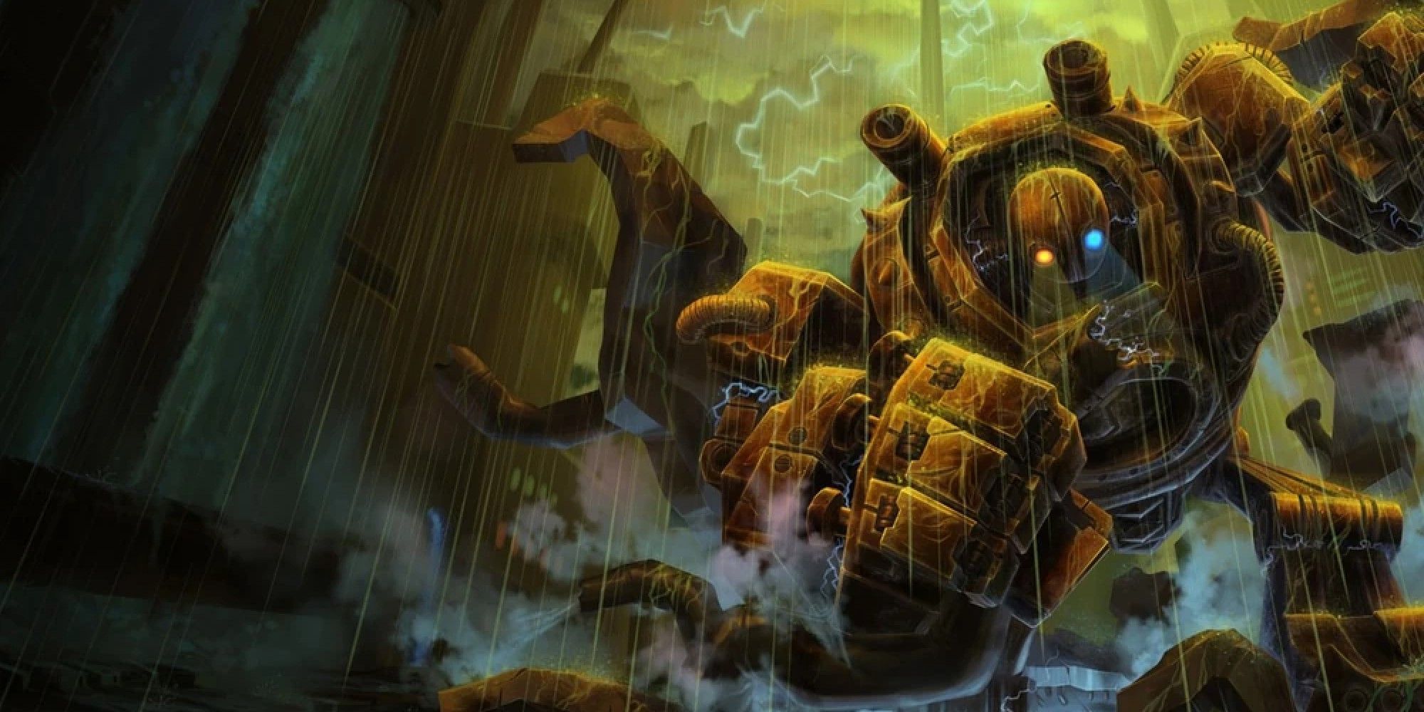 League of Legends image showing the splash art for Rusty Blitzcrank.