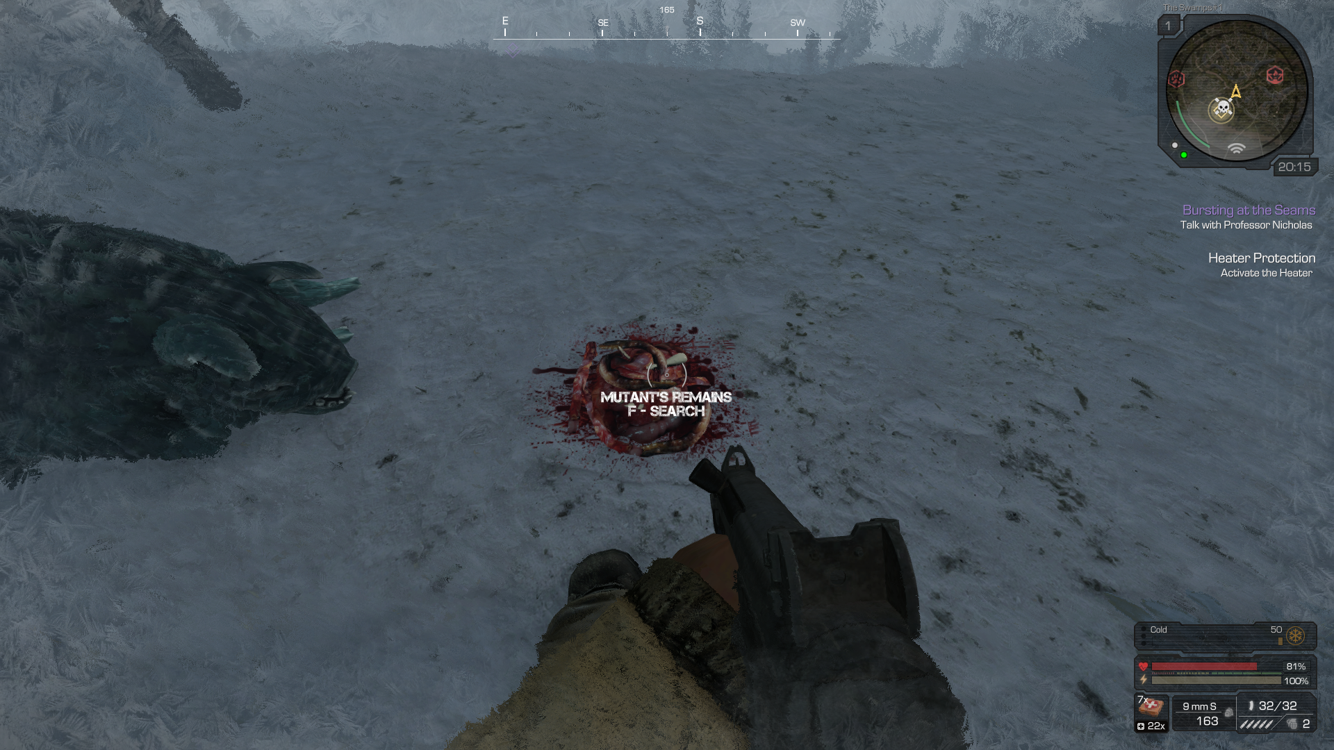 Looting a mutant in Stalcraft: X.