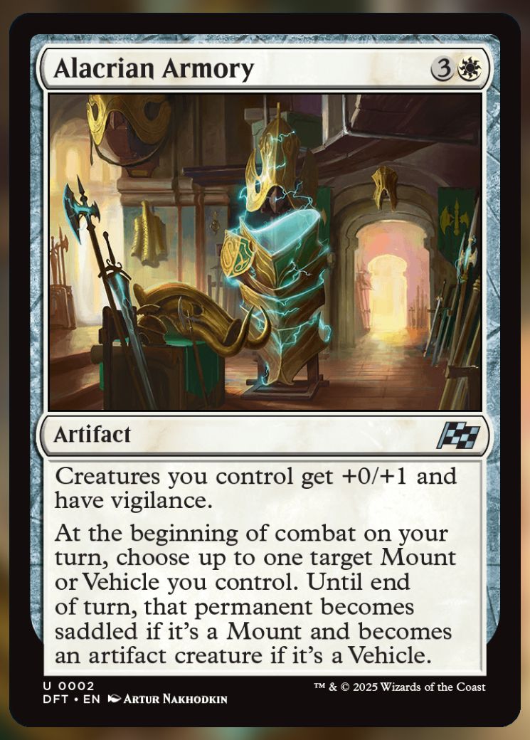 Magic The Gathering Alacrian Armory Card.