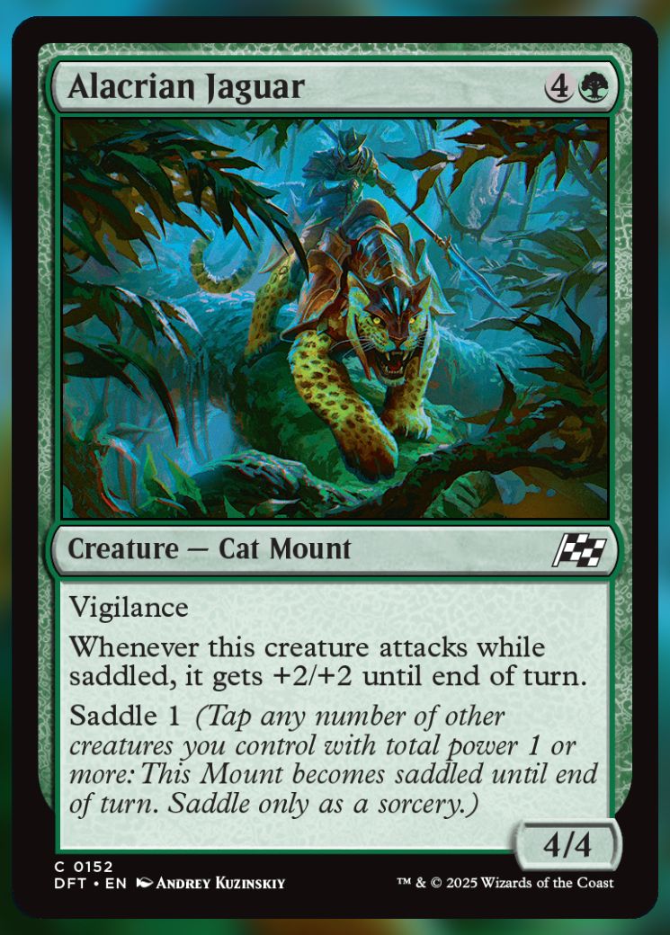 Magic The Gathering Alacrian Jaguar Card.