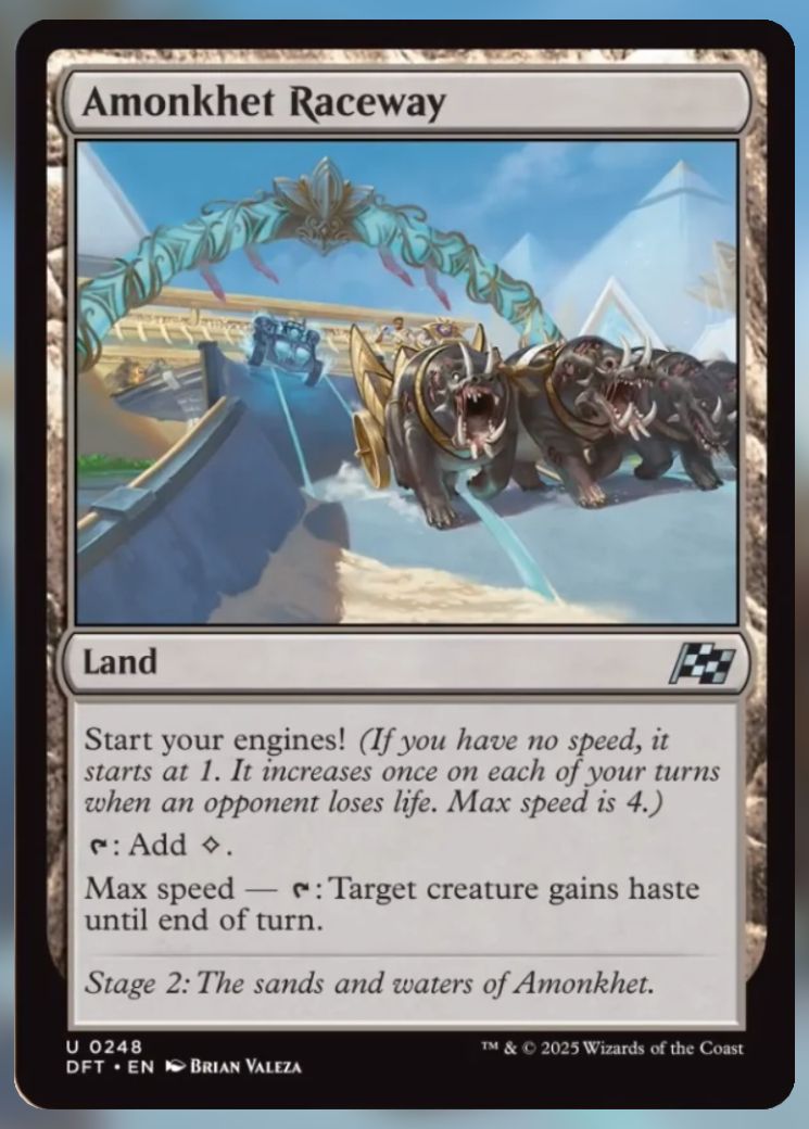 Magic The Gathering Amonkhet Raceway Card.