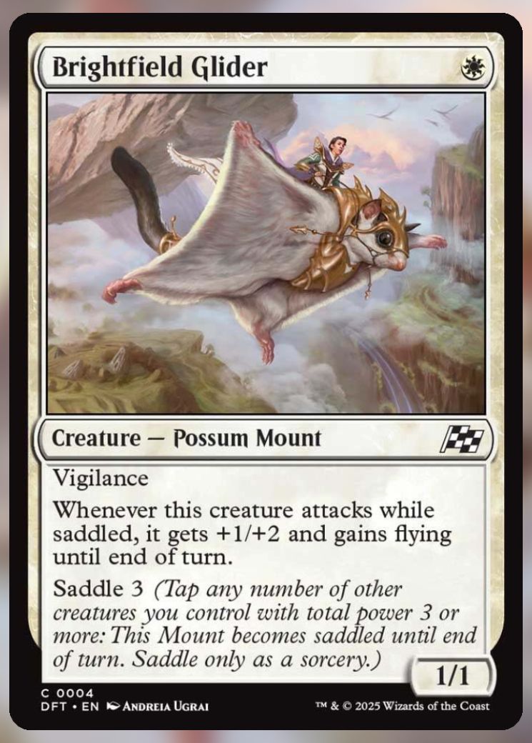 Magic The Gathering Brightfield Glider Card.