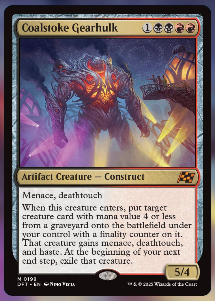 Magic The Gathering Coalstoke Gearhulk Card.