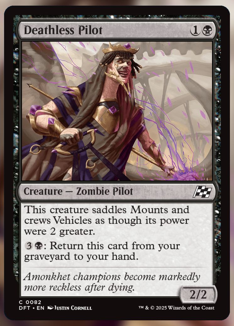 Magic The Gathering Deathless Pilot Card.