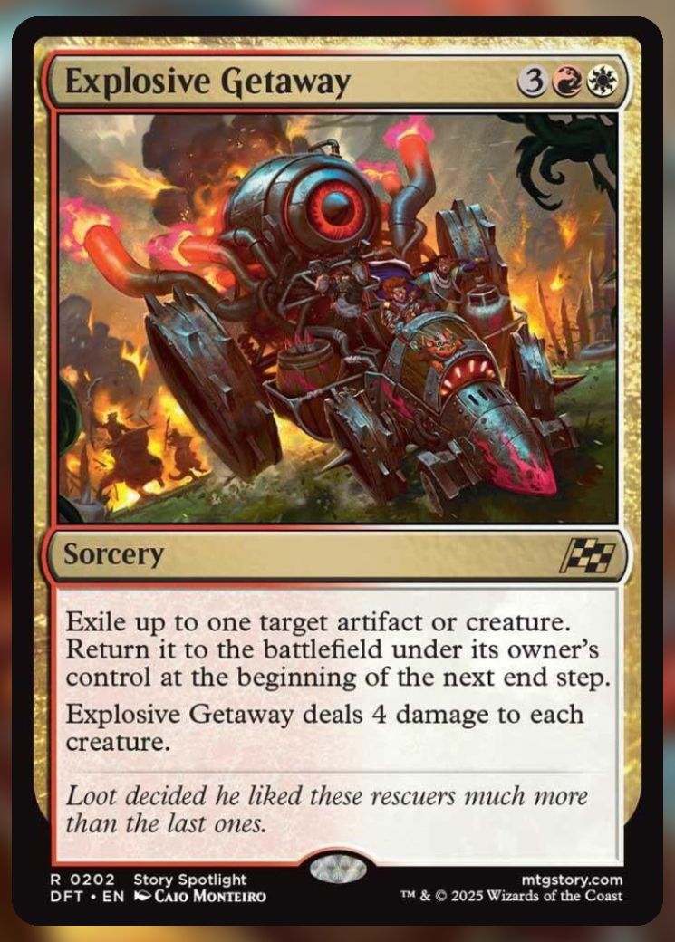 Magic The Gathering Explosive Getaway Card.