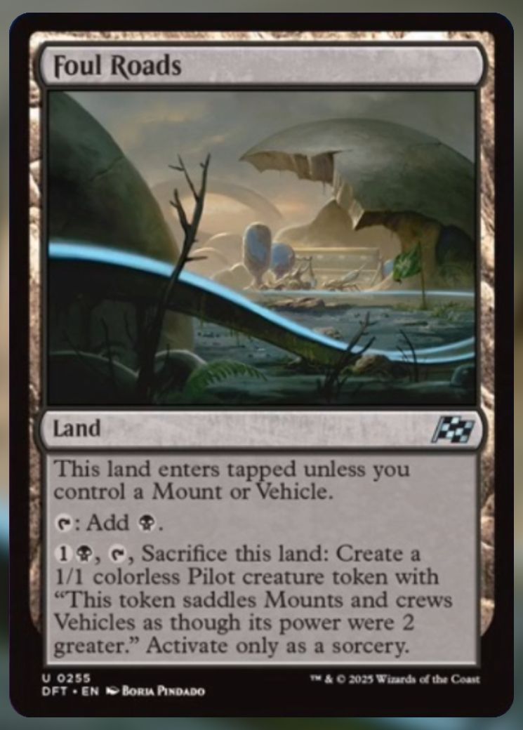 Magic The Gathering Foul Roads Card.