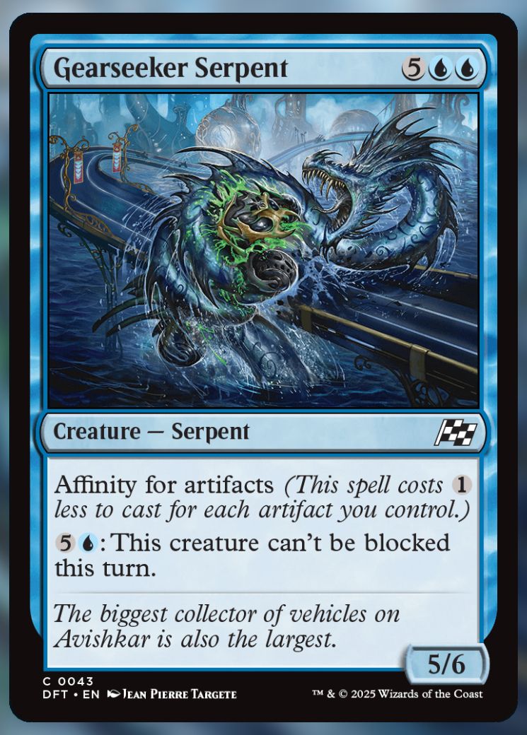 Magic The Gathering Gearseeker Serpent Card.