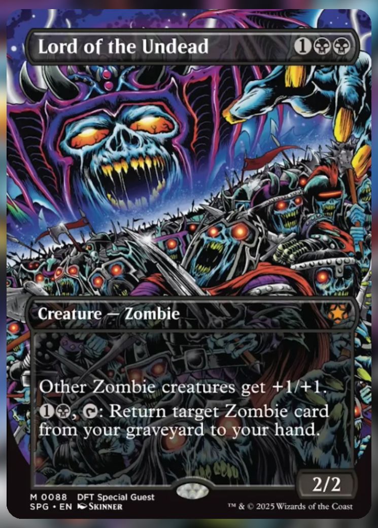 Magic The Gathering Lord of the Undead Card.