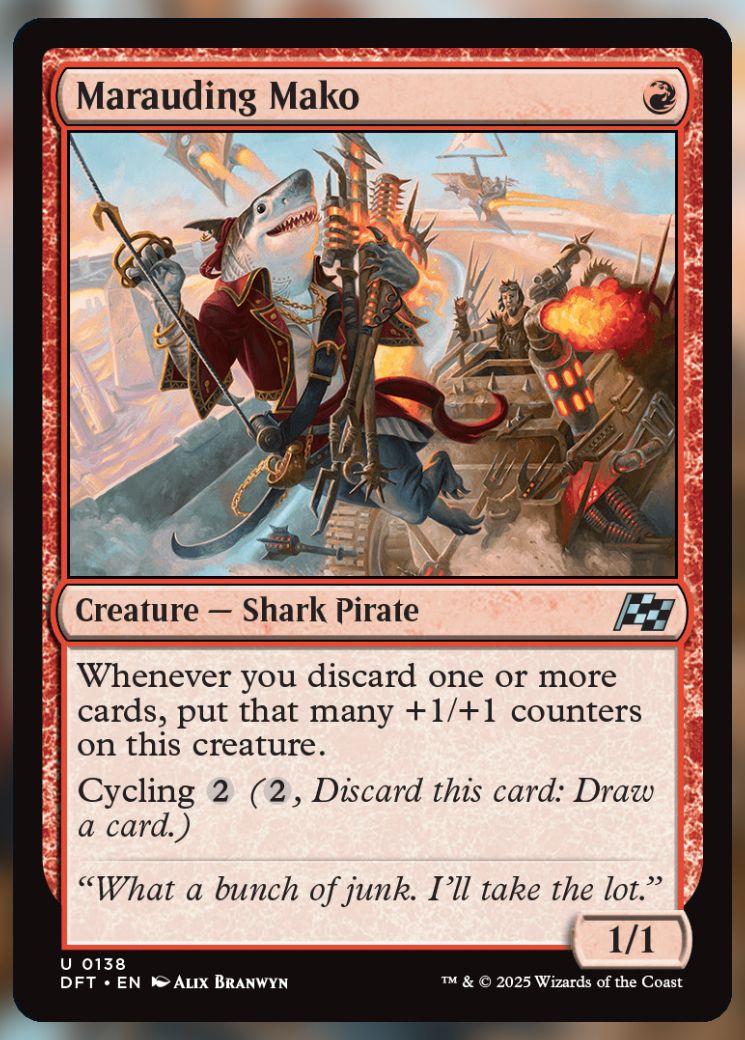 Magic The Gathering Marauding Mako Card.