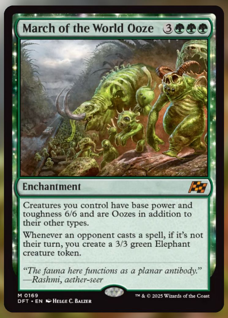 Magic The Gathering March of the World Ooze Card.