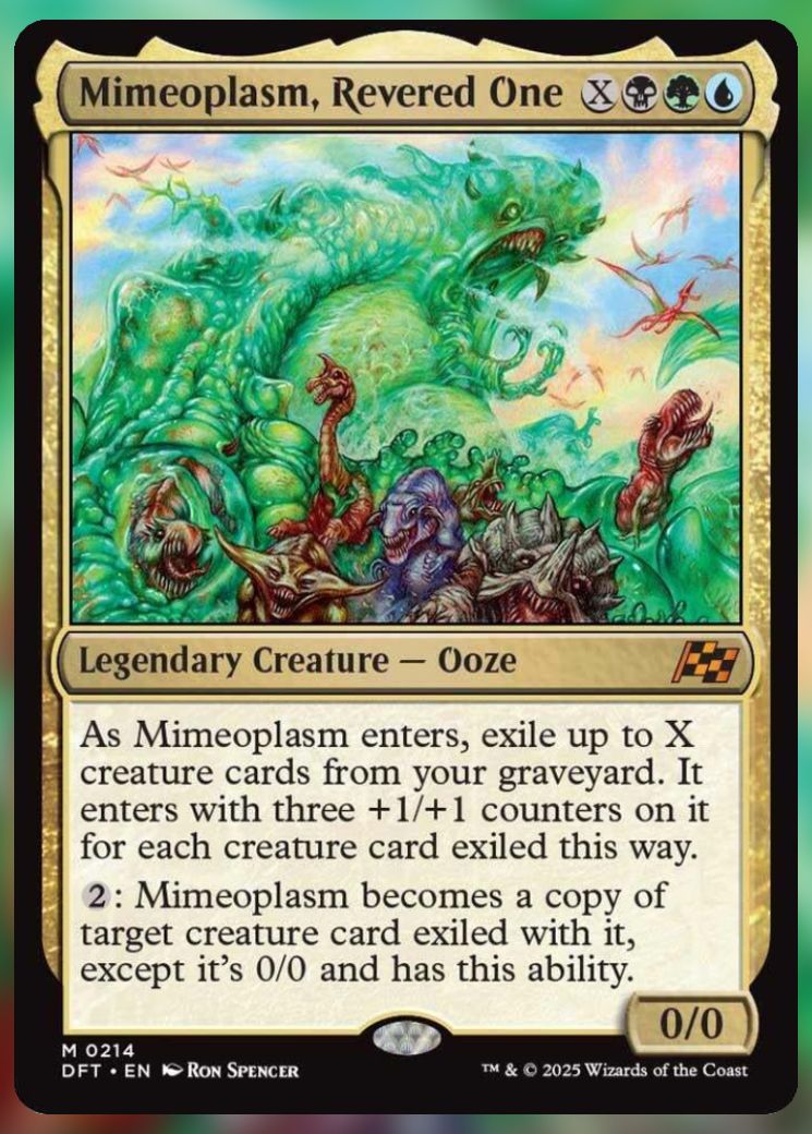 Magic The Gathering Mimeoplasm, Revered One Card.