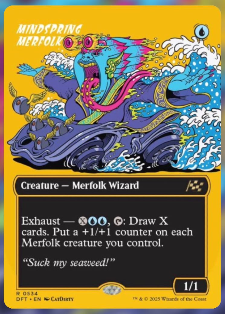 Magic The Gathering Mindspring Merfolk Alt Card.