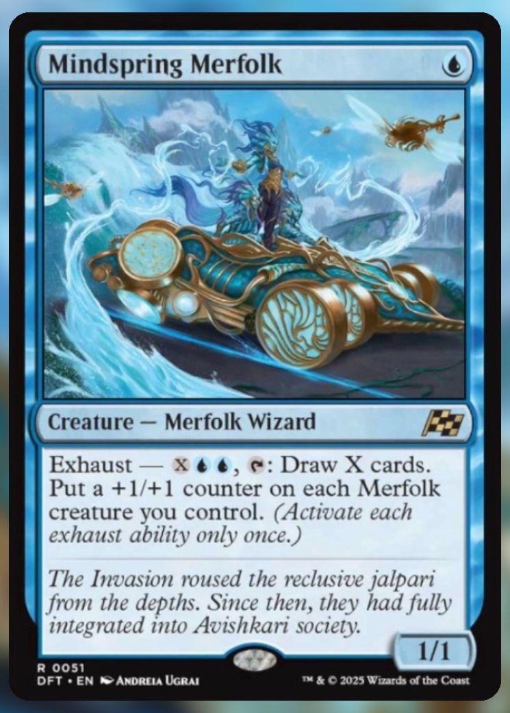 Magic The Gathering Mindspring Merfolk Card.