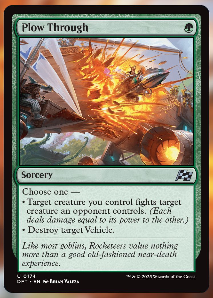 Magic The Gathering Plow Through Card.