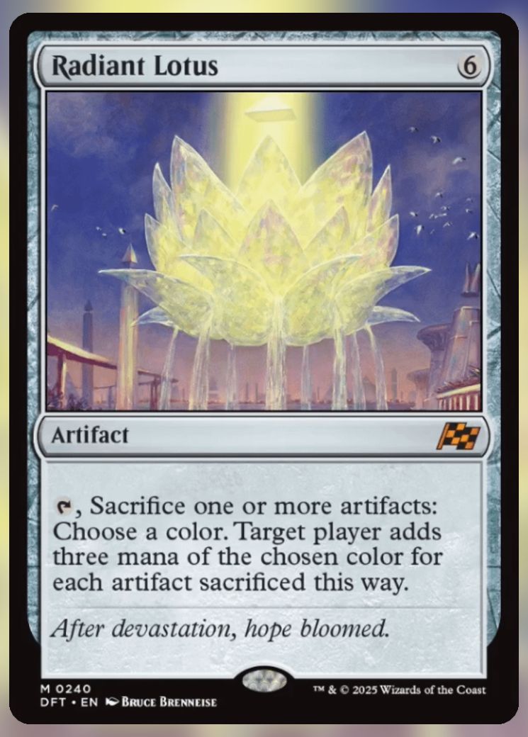 Magic The Gathering Radiant Lotus Card.