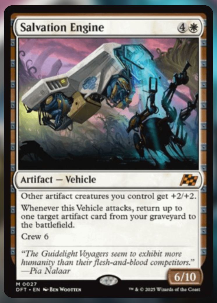 Magic The Gathering Salvation Engine Card.