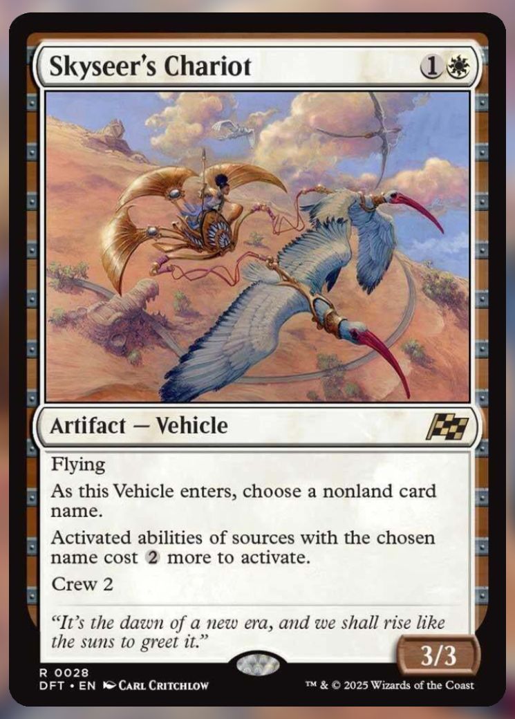 Magic The Gathering Skyseer's Chariot Card.