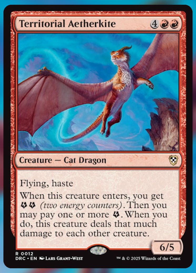 Magic The Gathering Territorial Aetherkite Card.